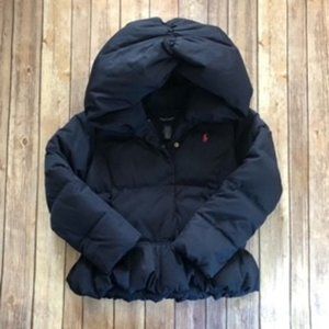 Ralph Lauren Girls Peplam Puffer Coat
